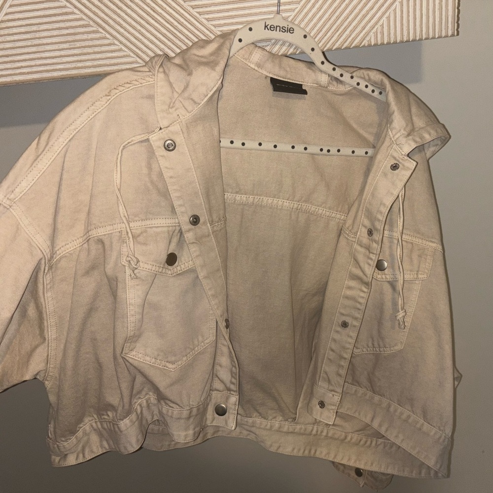 Miou Muse Denim tan jacket - size small